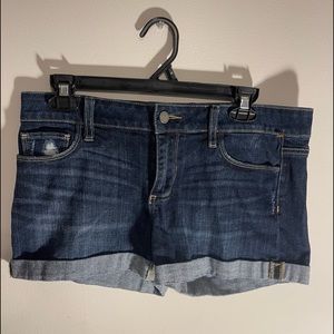 Paige Dark Denim Size 27 Women Distressing with stretch Cutoff Jean Short